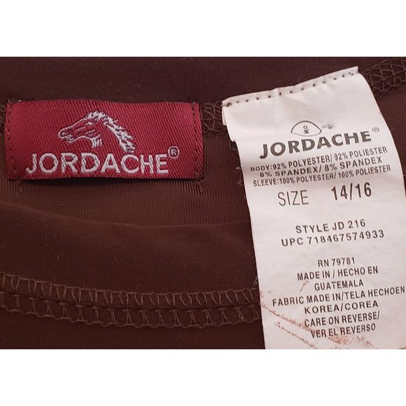 Jordache ~ Paisley Long Sleeve ~ Brown and Cream Color ~ Girls Size 14/16 - Picture 5 of 6